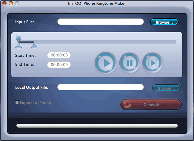 Screenshot vom Programm: ImTOO iPhone Klingelton Converter for Mac